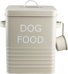 Aufbewahrungsbox für Hundefutter, klassischer Retro-Stil, Emaille, matt